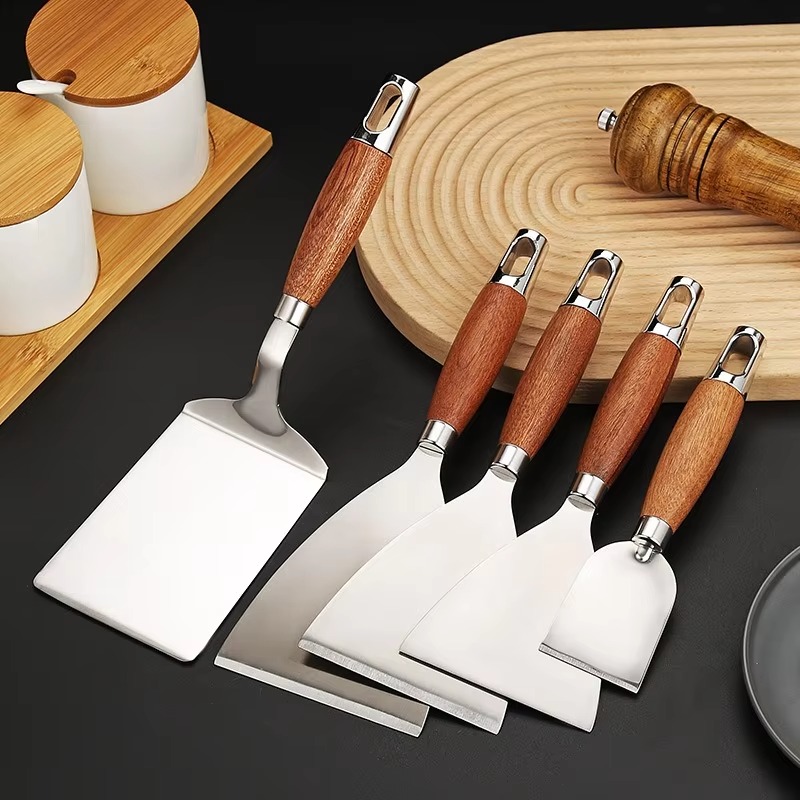 Okonomiyaki Spatula - Spatola per Griglia con Testa Quadrata/Rettangolare,