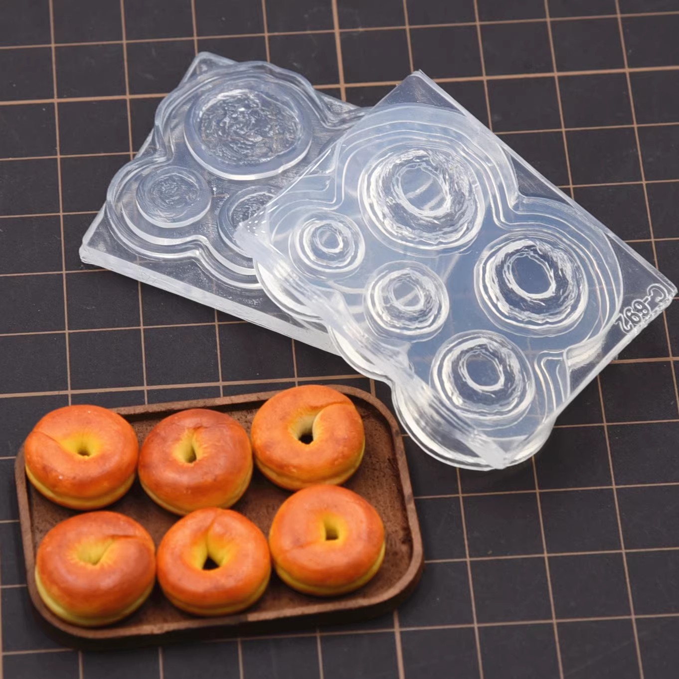 Donut Mold Silicone - Argilla polimerica Mini 3D Bagel Pane