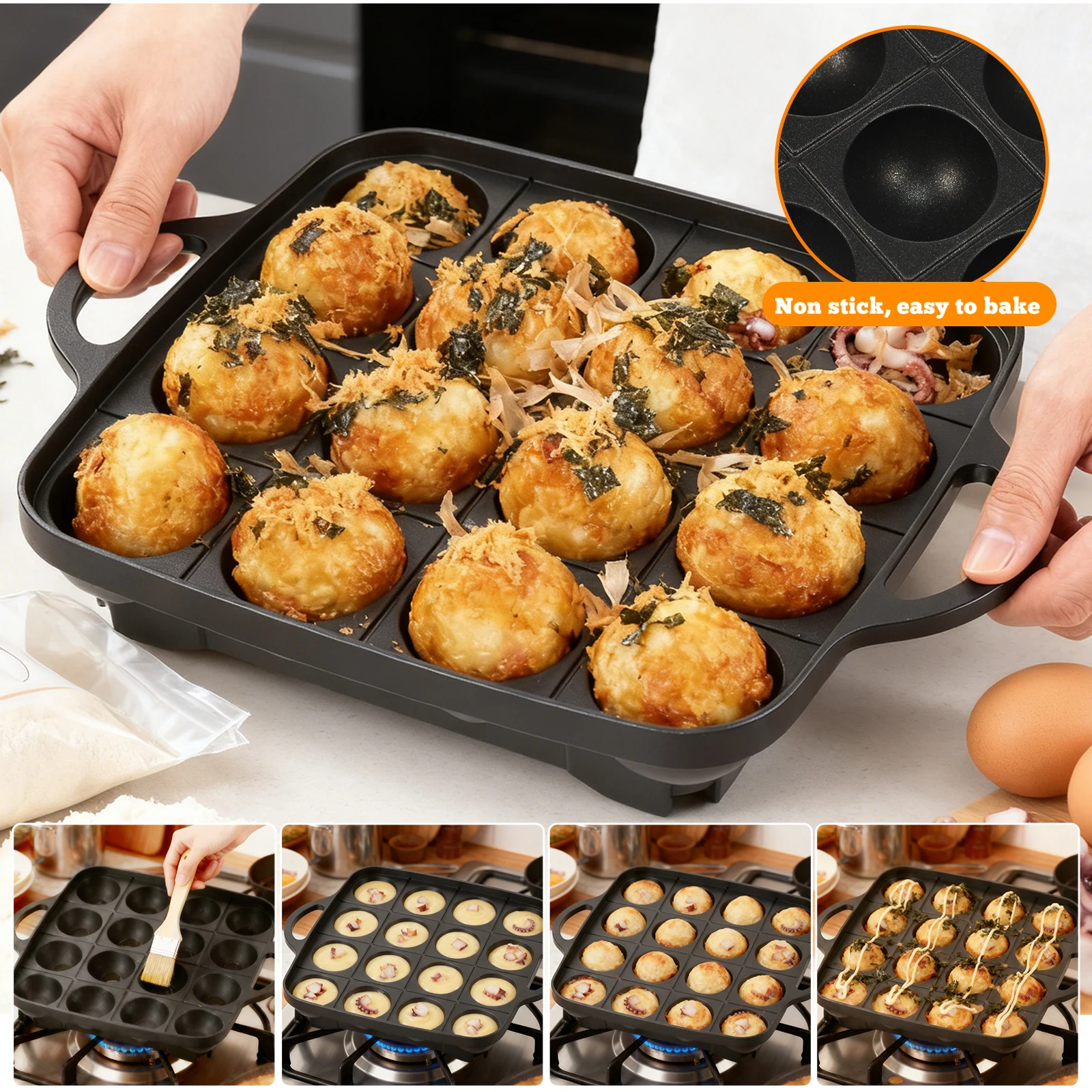 Padella per Takoyaki a 16 Fori - Takoyaki Grill Plate recensione e prezzo