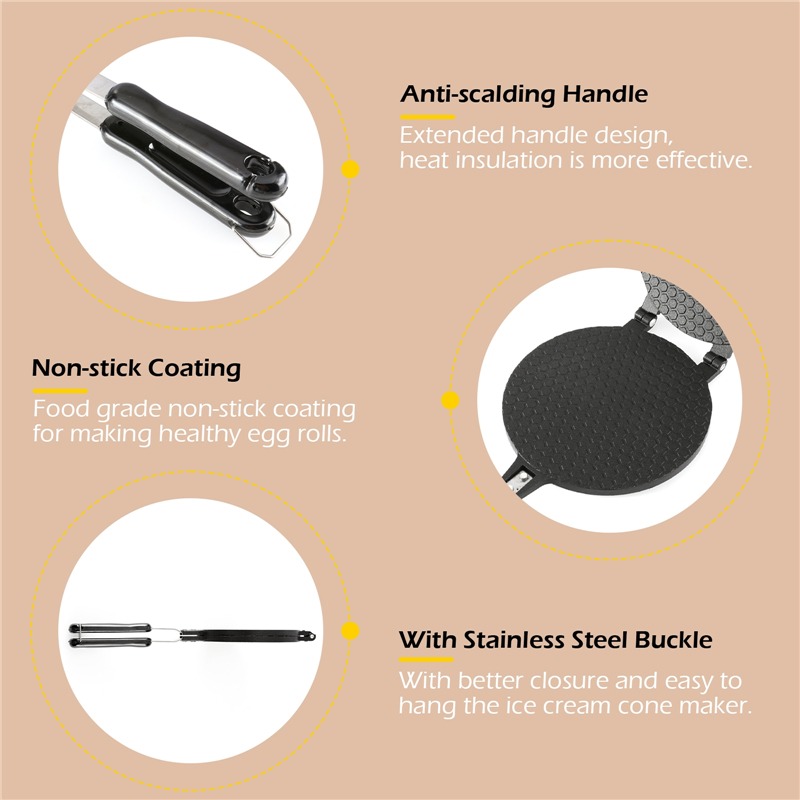 22cm antiaderente Egg Roll Waf - Waffle Cone Maker recensione e prezzo
